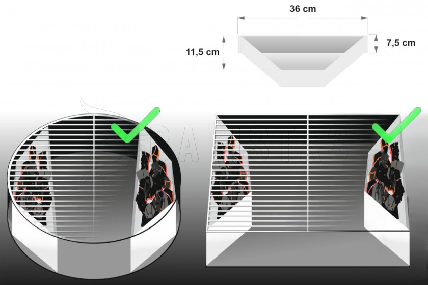 Box voor indirect grillen Cattara 2st