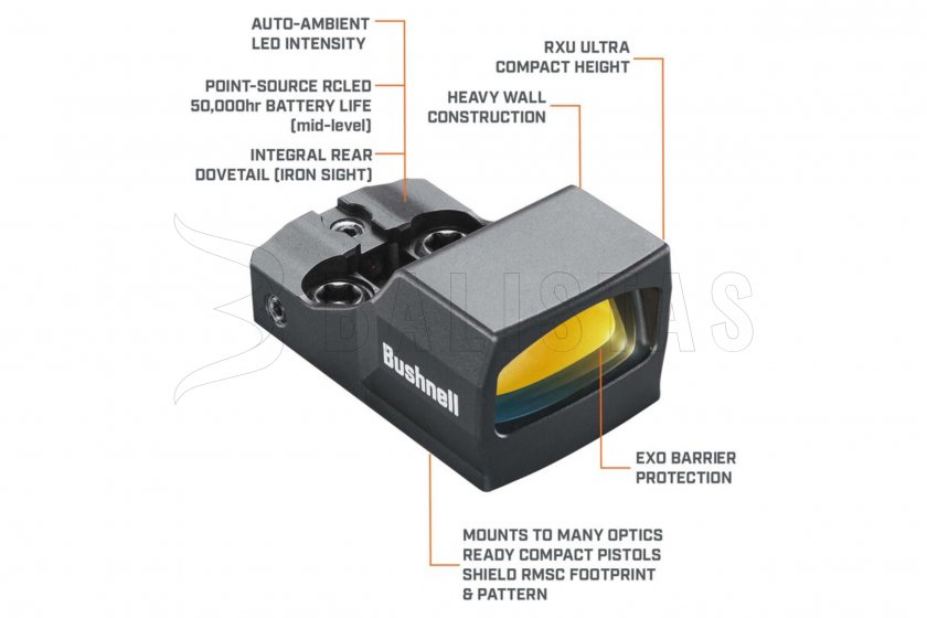 Red dot vizier Bushnell RXU-200 1x21 reflexní černý
