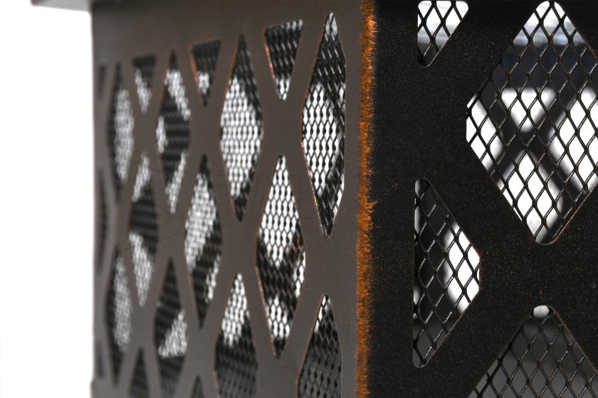 Vuurhaard HEXAGON copper patina met deksel