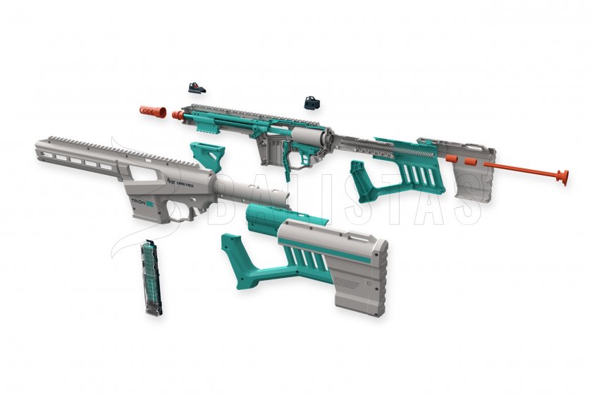 Blastergeweer Game Face Trion voor schuimprojectielen blauw