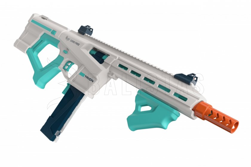 Blastergeweer Game Face Trion voor schuimprojectielen blauw