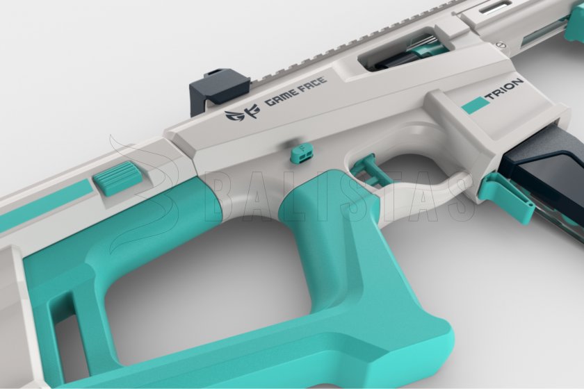 Blastergeweer Game Face Trion voor schuimprojectielen blauw