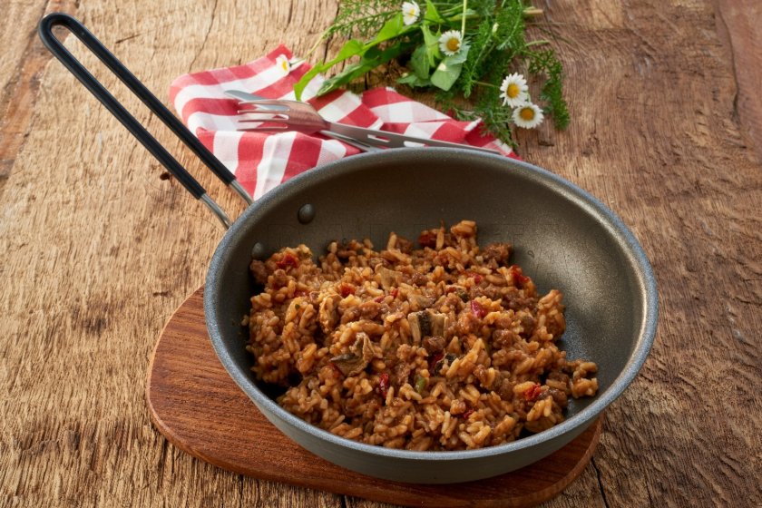 Výběrová runder­směs Stroganoff met rijst Trek'n Eat