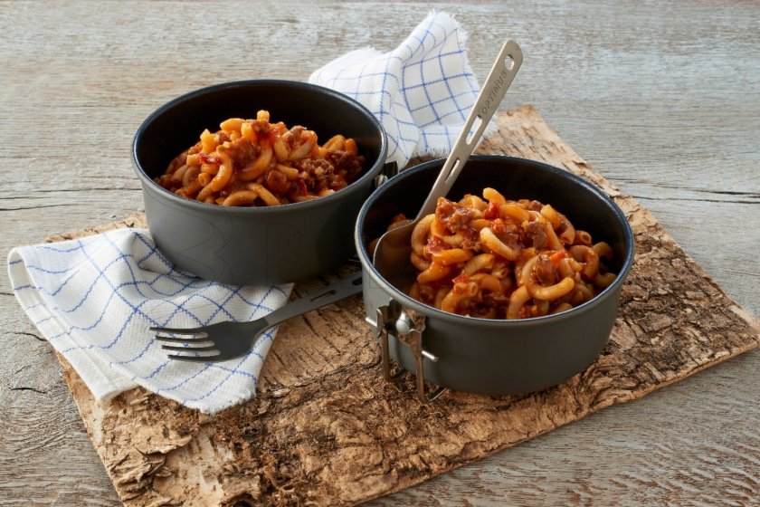 Pittige runderstoofpot met pasta Trek'n Eat