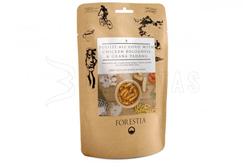 Fusilli all'uovo met kip a la Bolognese 350g Forestia