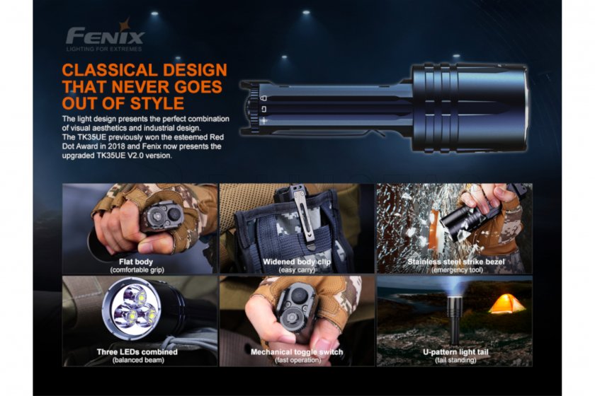 LED zaklamp Fenix TK35 UE V2.0
