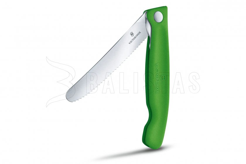 Opvouwmes voor groenten Victorinox kartelmes Groen