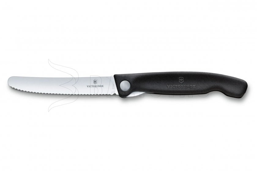 Zakmes voor groenten Victorinox gekarteld lemmet Zwart