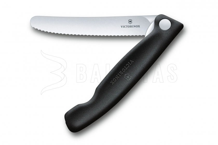 Zakmes voor groenten Victorinox gekarteld lemmet Zwart