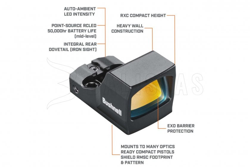 Kolimator Bushnell RXC-200 Compact 1x21 reflex zwart