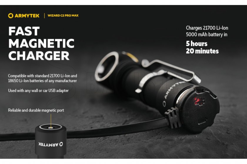 Hoofdlamp Armytek Wizard C2 Pro MAX Warm licht