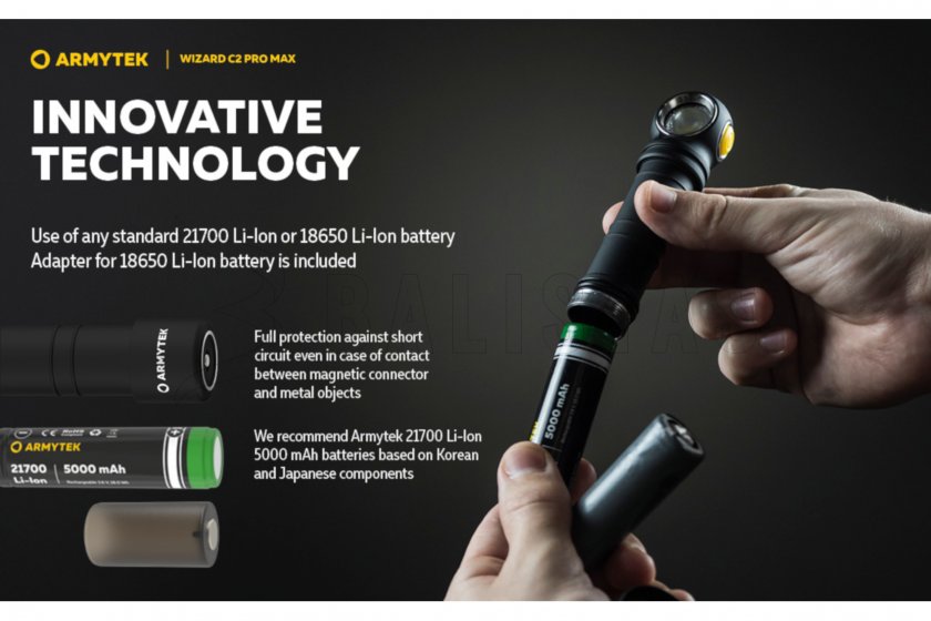 Hoofdlamp Armytek Wizard C2 Pro MAX Warm licht