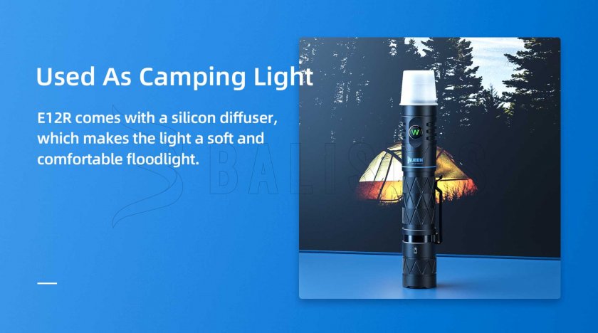 Zaklamp Wuben E12R rood