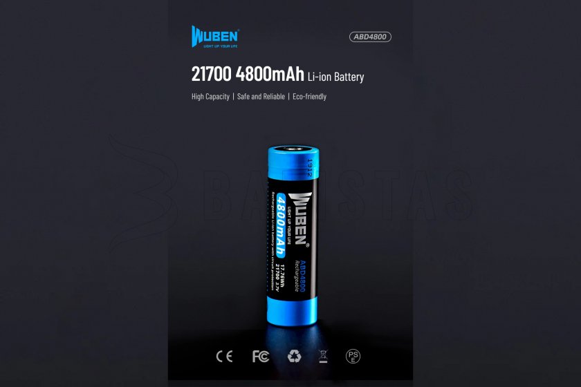 Batterij Wuben 21700 B Li-Ion 4800mAh
