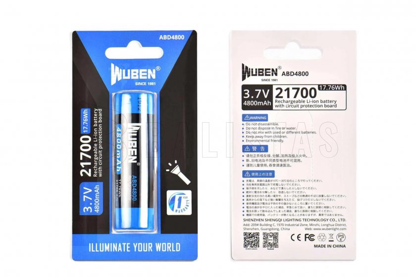 Batterij Wuben 21700 B Li-Ion 4800mAh