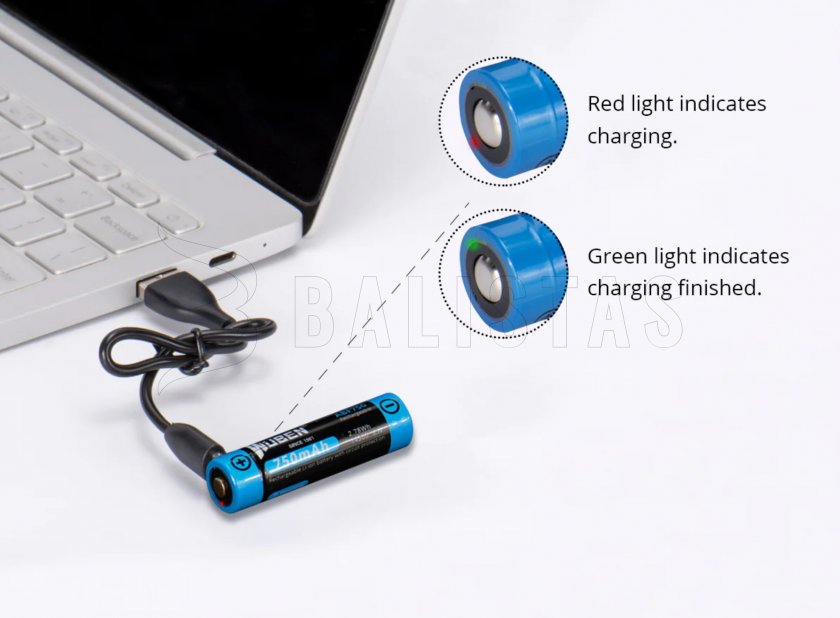 Batterij Wuben 14500B Li-Ion 750mAh