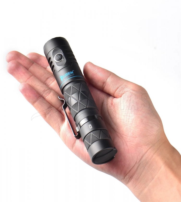 Zaklamp Wuben E12R zwart