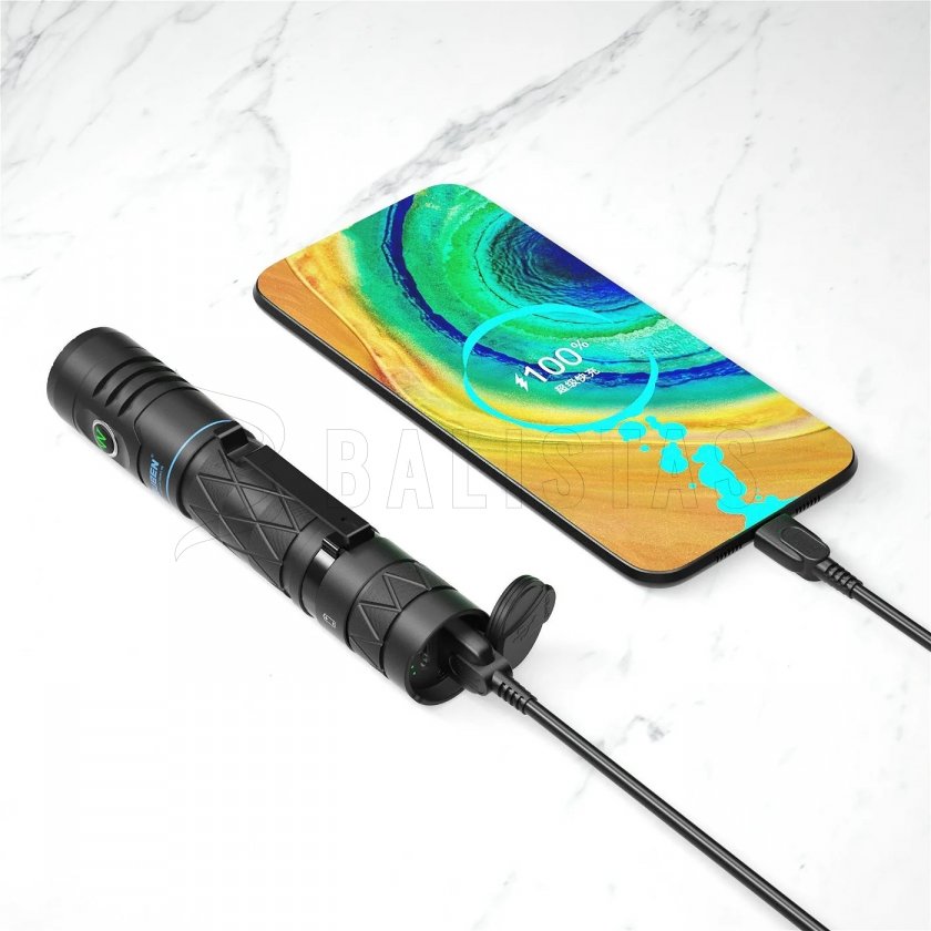 Zaklamp Wuben E12R zwart