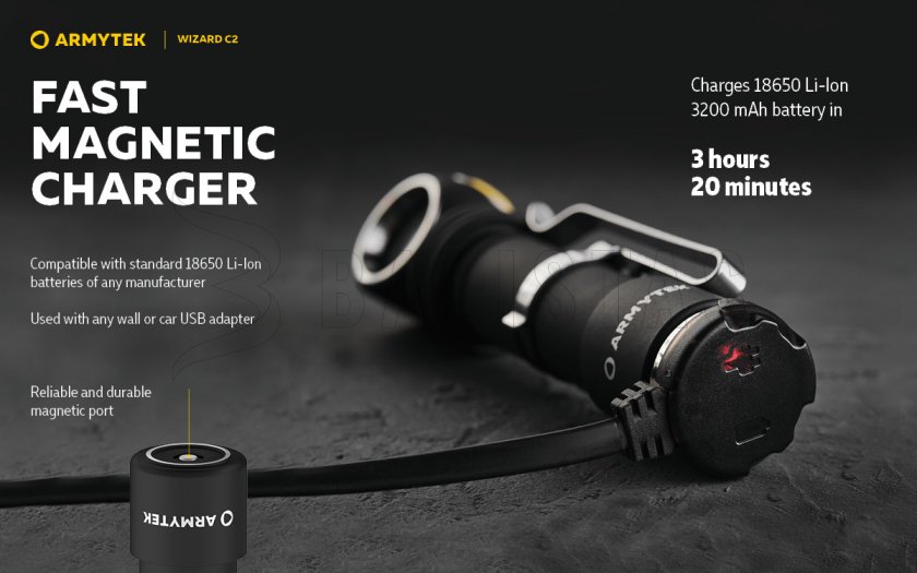 Hoofdlamp Armytek Wizard C2 Warm licht