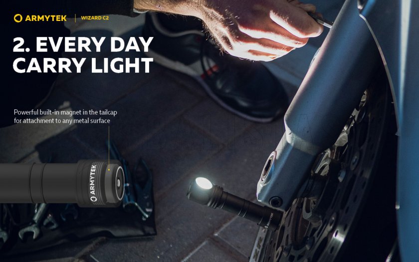 Hoofdlamp Armytek Wizard C2 Warm licht