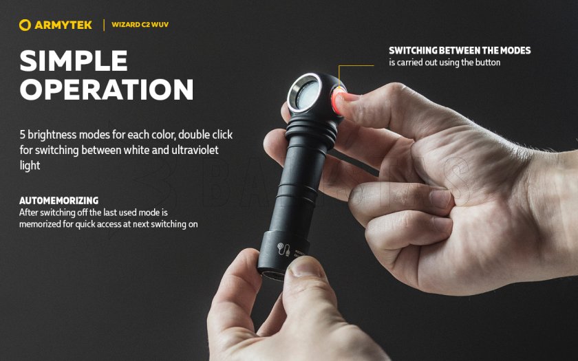 Hoofdlamp Armytek Wizard C2 WUV