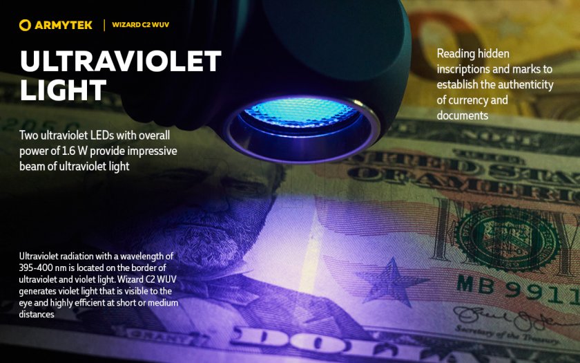 Hoofdlamp Armytek Wizard C2 WUV