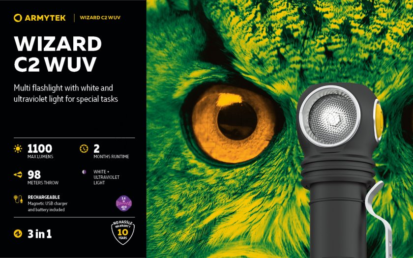 Hoofdlamp Armytek Wizard C2 WUV