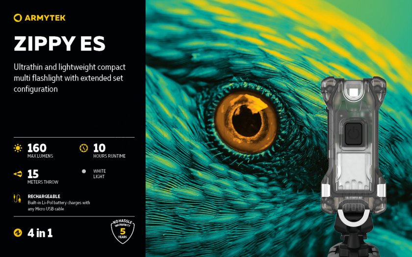 Sleutelhanger Armytek Zippy ES Green
