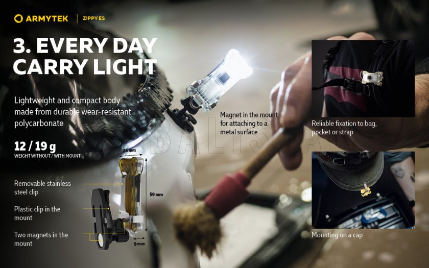 Sleutelhanger Armytek Zippy ES Green