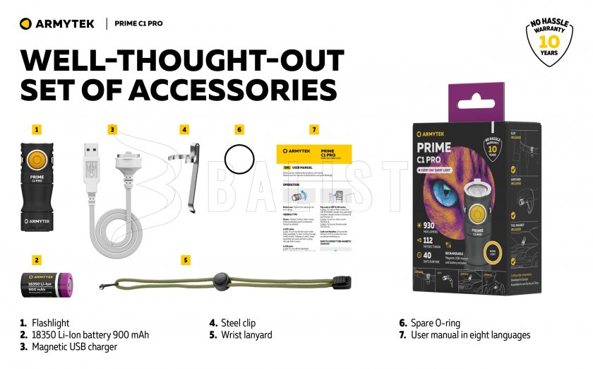 Zaklamp Armytek Prime C1 Pro warm light