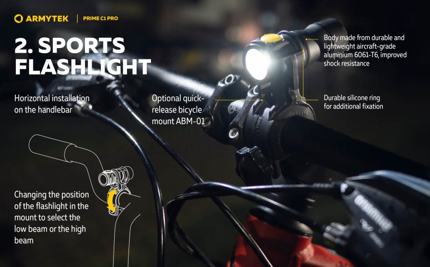Zaklamp Armytek Prime C1 Pro koud licht