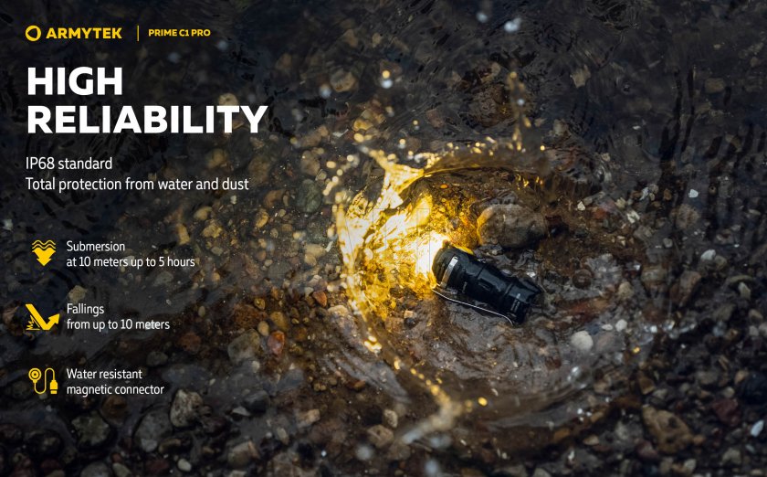 Zaklamp Armytek Prime C1 Pro koud licht