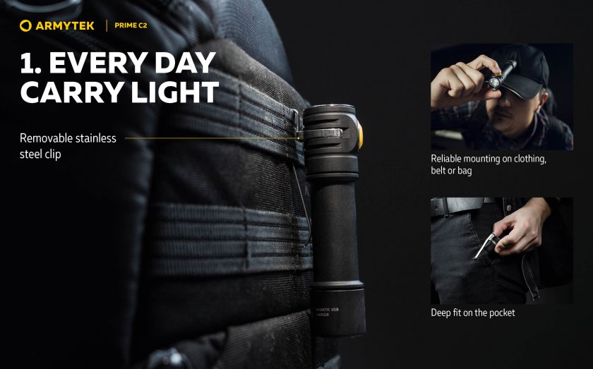 Zaklamp Armytek Prime C2 - warm licht