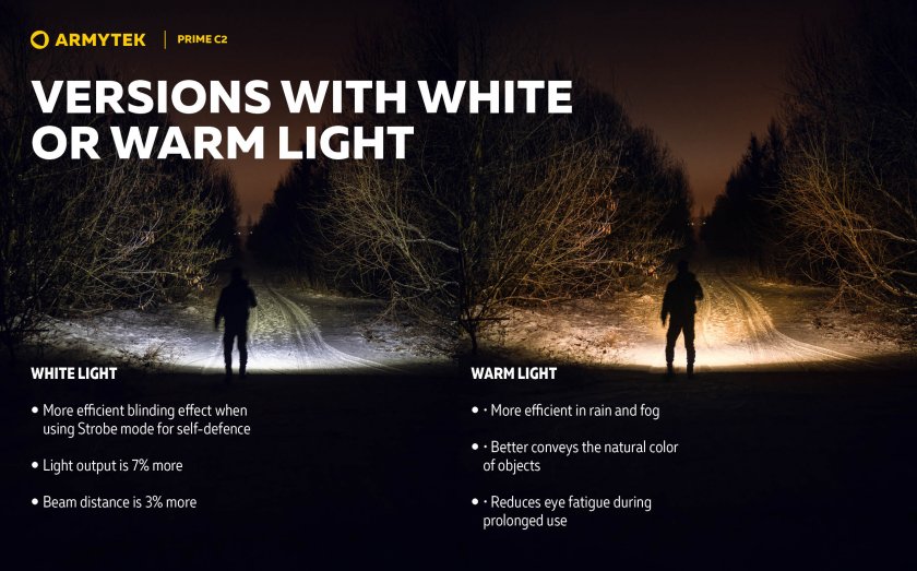 Zaklamp Armytek Prime C2 - warm licht