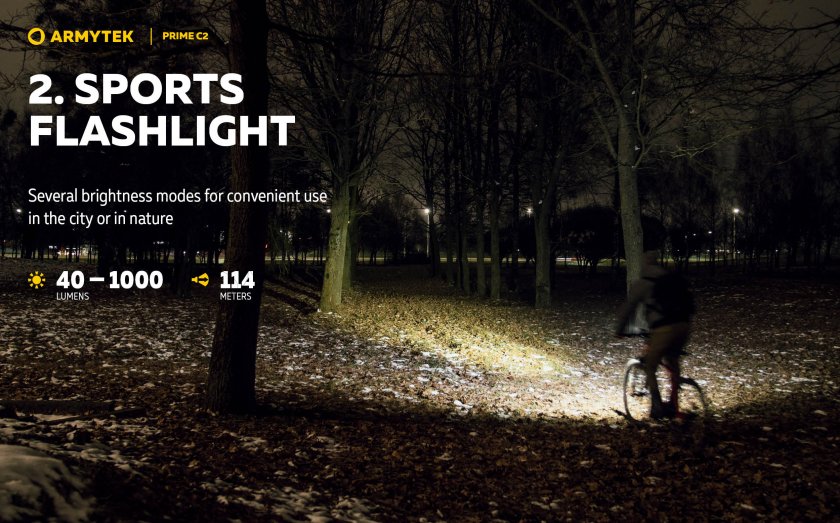 Zaklamp Armytek Prime C2 - koud licht