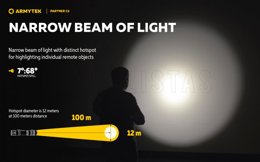 Tactische zaklamp Armytek Partner C2 Koud licht