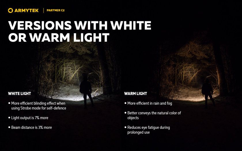Tactische zaklamp Armytek Partner C2 Koud licht