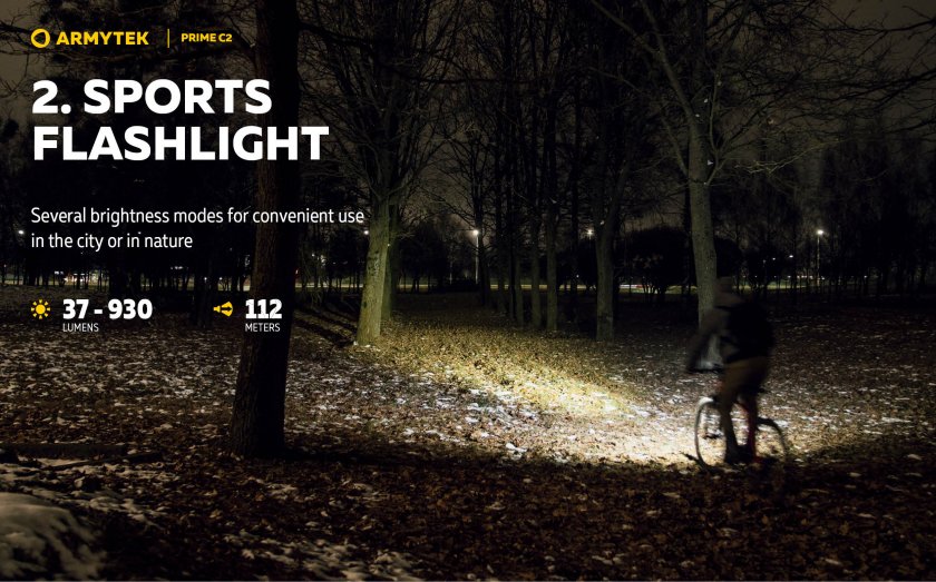 Zaklamp Armytek Prime C2 - warm licht