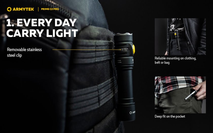 Zaklamp Armytek Prime C2 Pro v4 Koud licht