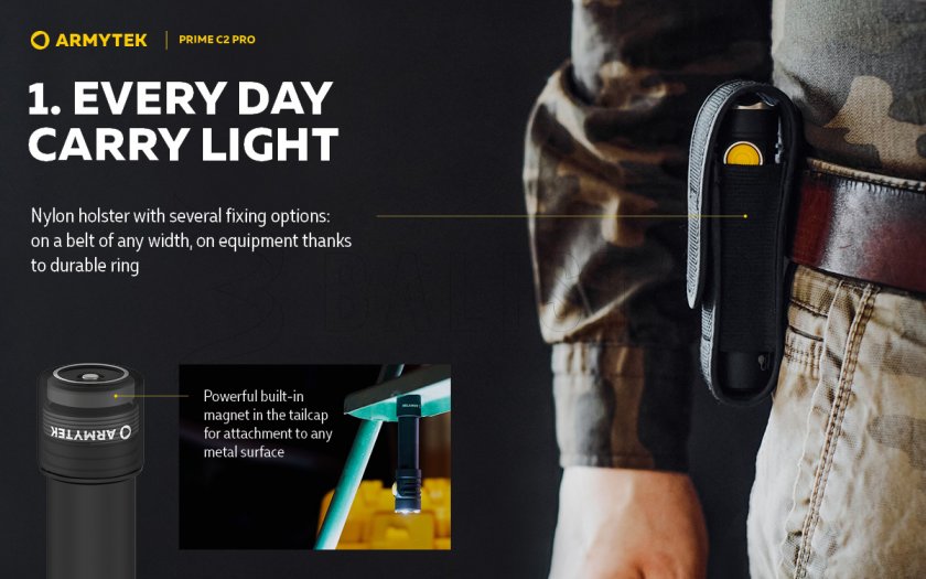 Zaklamp Armytek Prime C2 Pro v4 Koud licht
