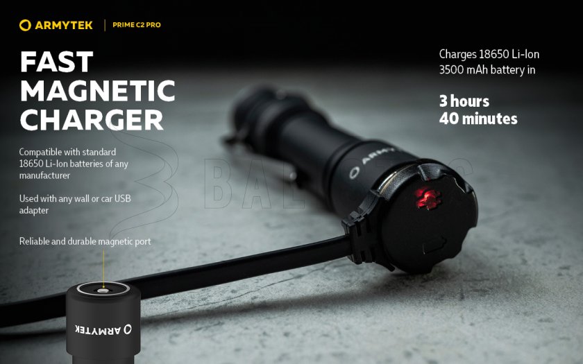 Zaklamp Armytek Prime C2 Pro v4 Koud licht