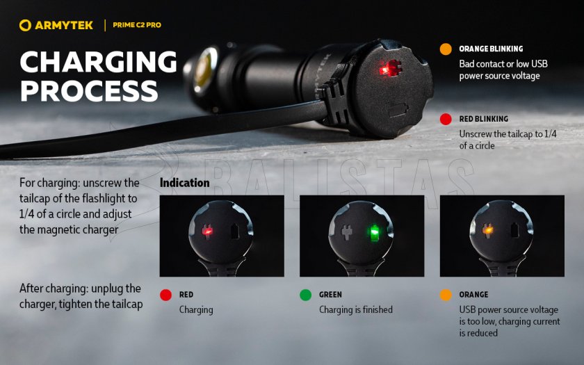 Zaklamp Armytek Prime C2 Pro v4 Koud licht