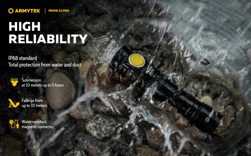Zaklamp Armytek Prime C2 Pro v4 Koud licht