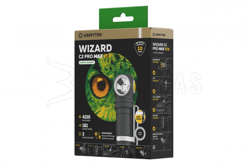 Zaklamp Armytek Wizard C2 Pro MAX LR koud licht