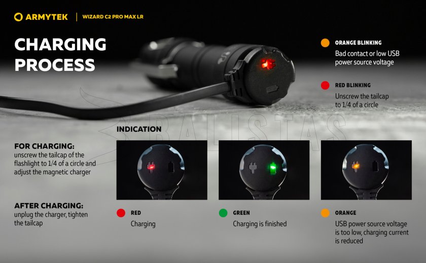 Zaklamp Armytek Wizard C2 Pro MAX LR koud licht
