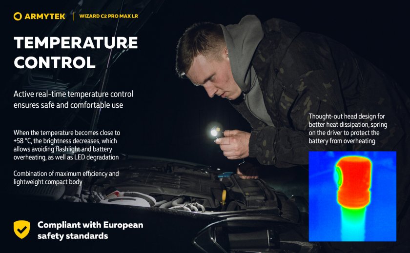 Zaklamp Armytek Wizard C2 Pro MAX LR koud licht