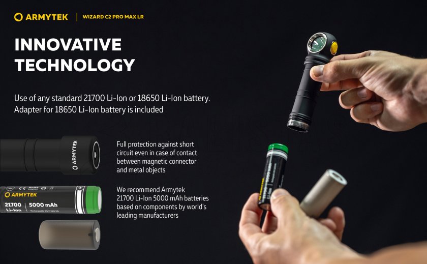 Zaklamp Armytek Wizard C2 Pro MAX LR koud licht