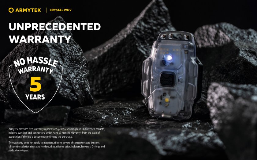 Multifunctionele zaklamp Armytek Crystal - grijs UV
