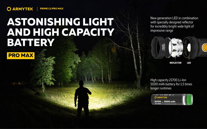Svítilna Armytek Prime C2 Pro Max Warm Light