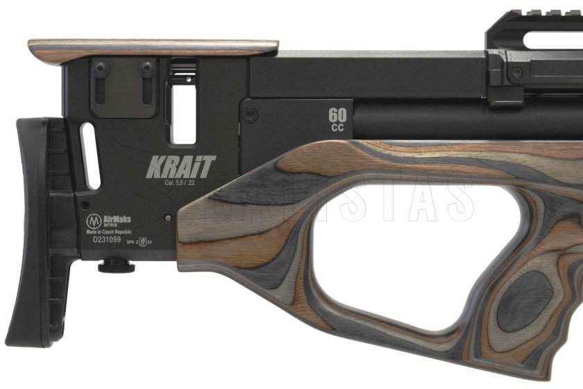 Luchtbuks AirMaks Krait WX 5,5mm Grey Lamino